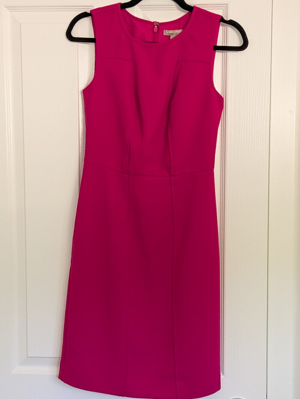 Banana Republic Fuchsia Sleeveless Midi Sheath Dress